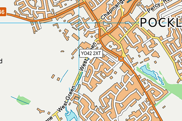 YO42 2XT map - OS VectorMap District (Ordnance Survey)