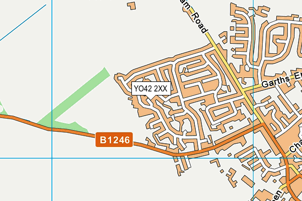 YO42 2XX map - OS VectorMap District (Ordnance Survey)