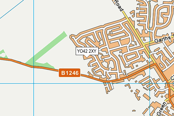 YO42 2XY map - OS VectorMap District (Ordnance Survey)