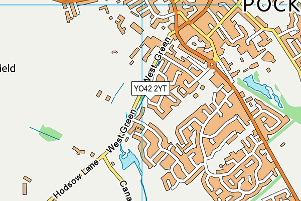 YO42 2YT map - OS VectorMap District (Ordnance Survey)