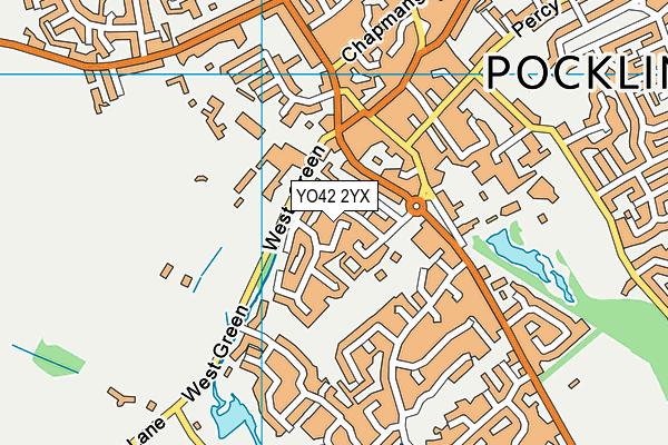 YO42 2YX map - OS VectorMap District (Ordnance Survey)