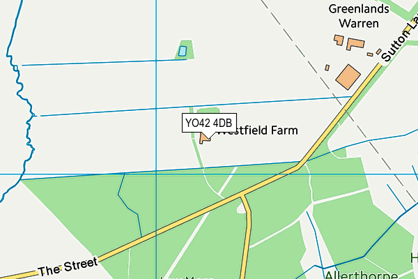 YO42 4DB map - OS VectorMap District (Ordnance Survey)