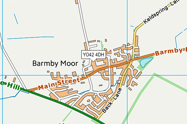 YO42 4DH map - OS VectorMap District (Ordnance Survey)