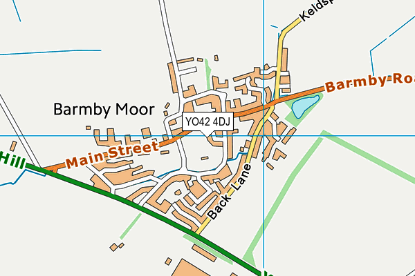 YO42 4DJ map - OS VectorMap District (Ordnance Survey)