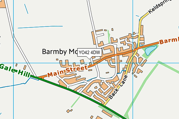 YO42 4DW map - OS VectorMap District (Ordnance Survey)