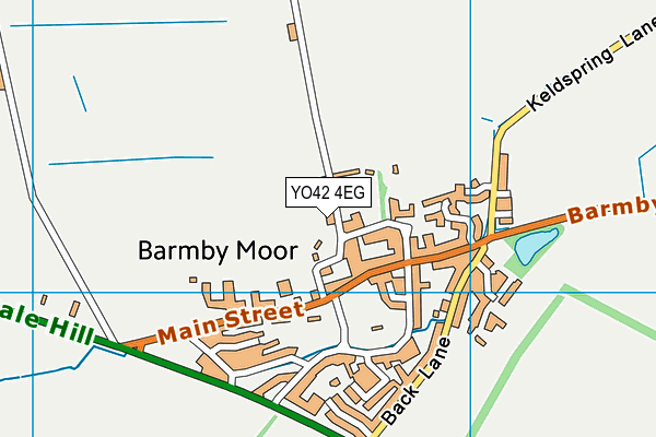 Barmby Moor Playing Fields map (YO42 4EG) - OS VectorMap District (Ordnance Survey)
