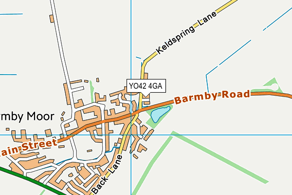 YO42 4GA map - OS VectorMap District (Ordnance Survey)