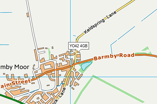 YO42 4GB map - OS VectorMap District (Ordnance Survey)