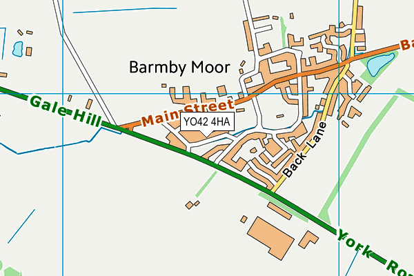 YO42 4HA map - OS VectorMap District (Ordnance Survey)