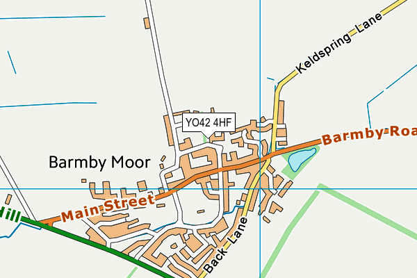 YO42 4HF map - OS VectorMap District (Ordnance Survey)