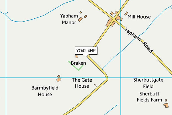 YO42 4HP map - OS VectorMap District (Ordnance Survey)