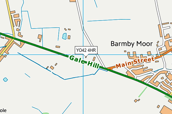 YO42 4HR map - OS VectorMap District (Ordnance Survey)