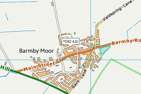 YO42 4JU map - OS VectorMap District (Ordnance Survey)