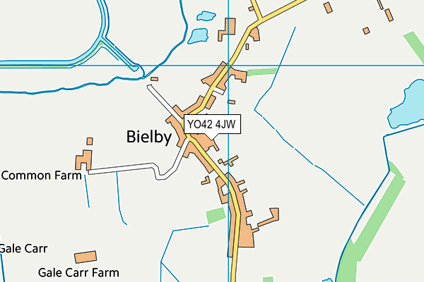 YO42 4JW map - OS VectorMap District (Ordnance Survey)