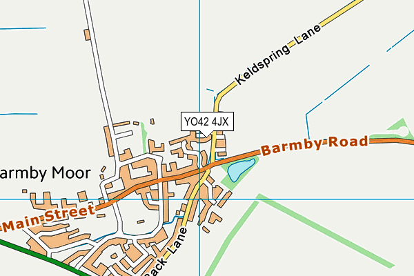 YO42 4JX map - OS VectorMap District (Ordnance Survey)