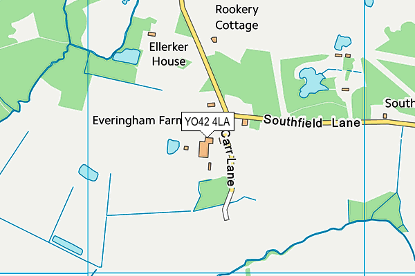 YO42 4LA map - OS VectorMap District (Ordnance Survey)