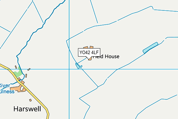 YO42 4LF map - OS VectorMap District (Ordnance Survey)