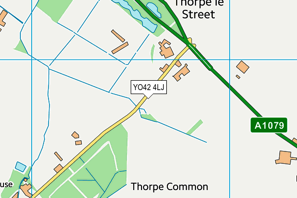 YO42 4LJ map - OS VectorMap District (Ordnance Survey)