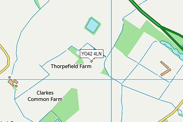 YO42 4LN map - OS VectorMap District (Ordnance Survey)