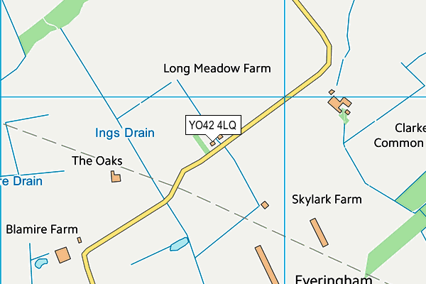 YO42 4LQ map - OS VectorMap District (Ordnance Survey)