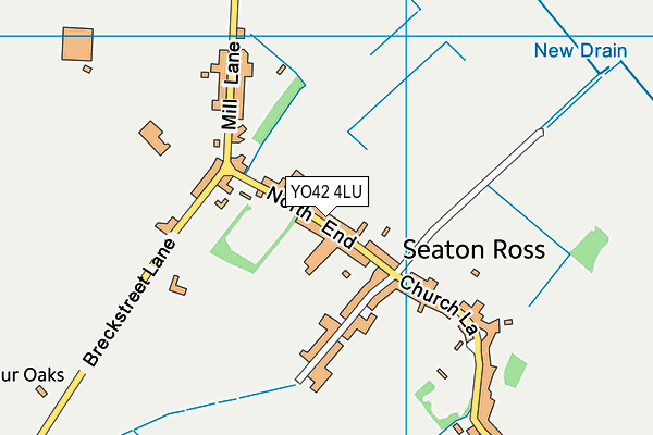 YO42 4LU map - OS VectorMap District (Ordnance Survey)