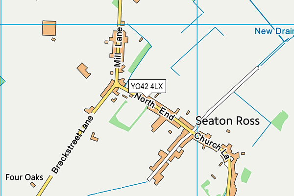 YO42 4LX map - OS VectorMap District (Ordnance Survey)