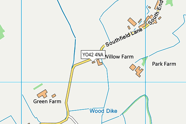 YO42 4NA map - OS VectorMap District (Ordnance Survey)