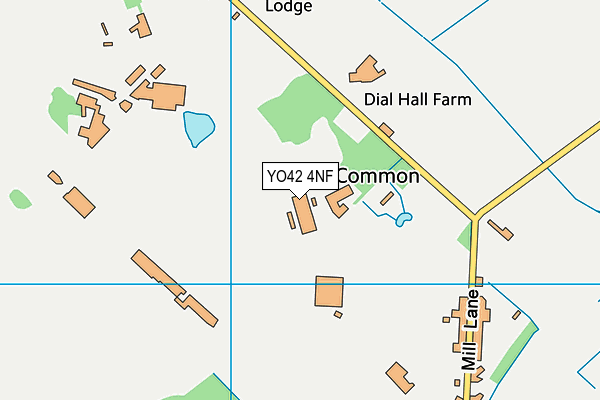 YO42 4NF map - OS VectorMap District (Ordnance Survey)