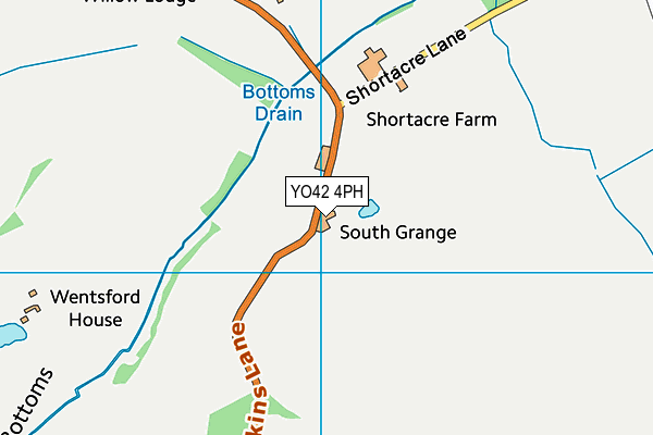 YO42 4PH map - OS VectorMap District (Ordnance Survey)