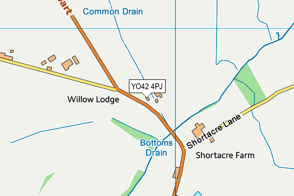 YO42 4PJ map - OS VectorMap District (Ordnance Survey)