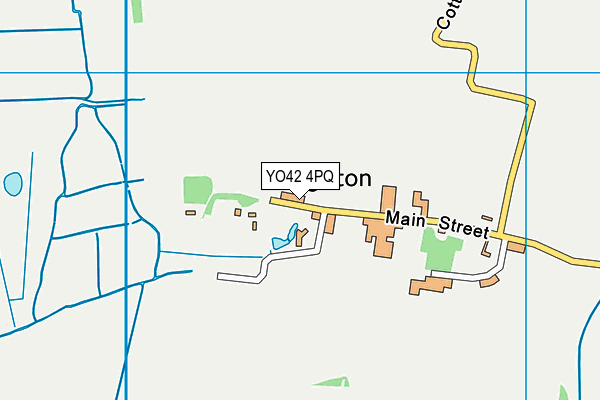 YO42 4PQ map - OS VectorMap District (Ordnance Survey)