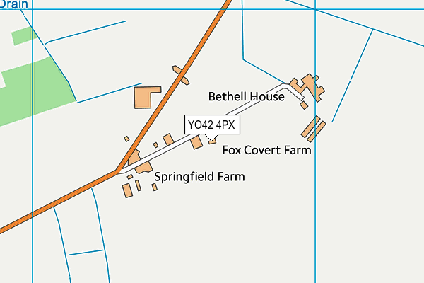 YO42 4PX map - OS VectorMap District (Ordnance Survey)