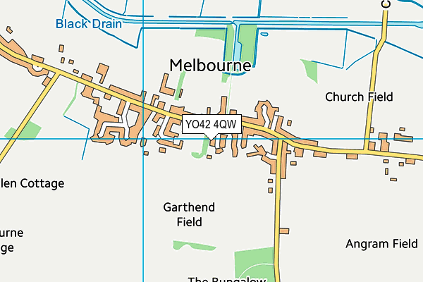 YO42 4QW map - OS VectorMap District (Ordnance Survey)