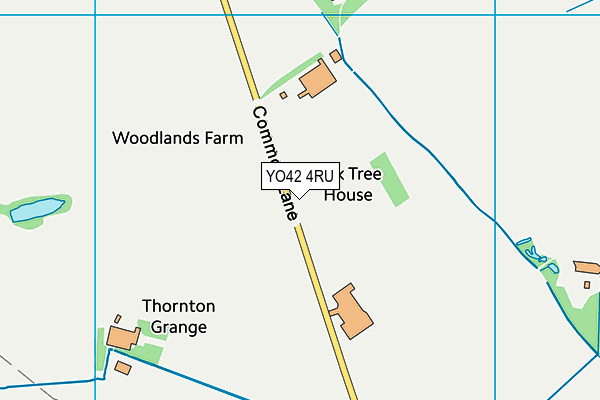 YO42 4RU map - OS VectorMap District (Ordnance Survey)