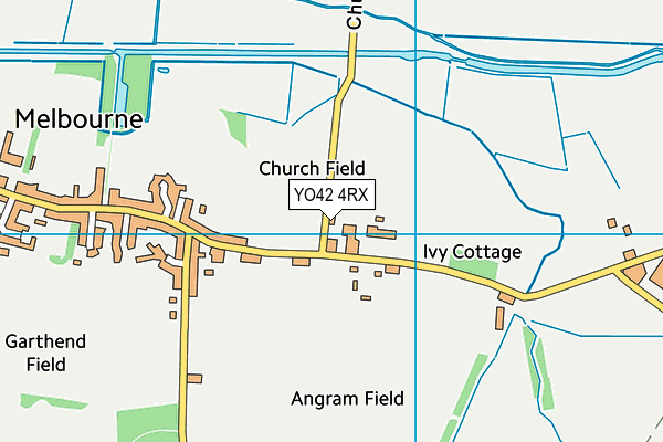 YO42 4RX map - OS VectorMap District (Ordnance Survey)