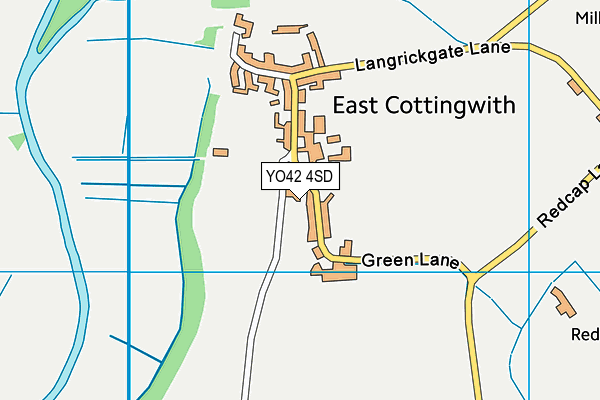 YO42 4SD map - OS VectorMap District (Ordnance Survey)