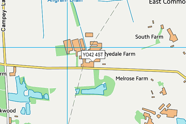 YO42 4ST map - OS VectorMap District (Ordnance Survey)