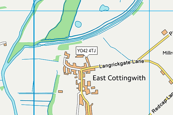 YO42 4TJ map - OS VectorMap District (Ordnance Survey)