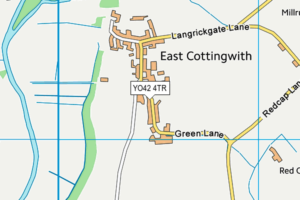 YO42 4TR map - OS VectorMap District (Ordnance Survey)