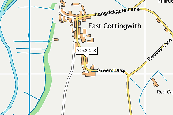 YO42 4TS map - OS VectorMap District (Ordnance Survey)