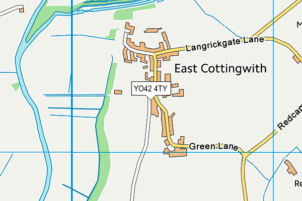 YO42 4TY map - OS VectorMap District (Ordnance Survey)