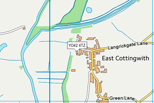 YO42 4TZ map - OS VectorMap District (Ordnance Survey)