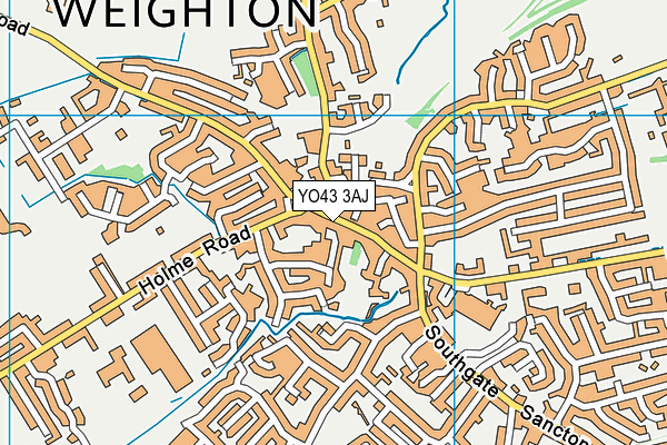YO43 3AJ map - OS VectorMap District (Ordnance Survey)