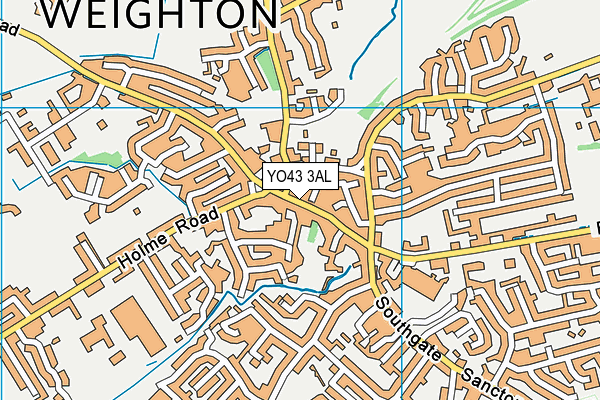 YO43 3AL map - OS VectorMap District (Ordnance Survey)