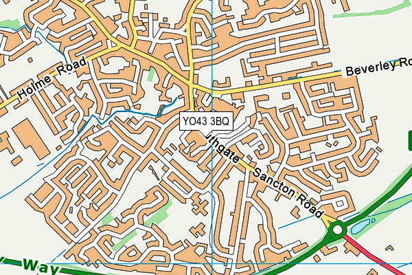YO43 3BQ map - OS VectorMap District (Ordnance Survey)