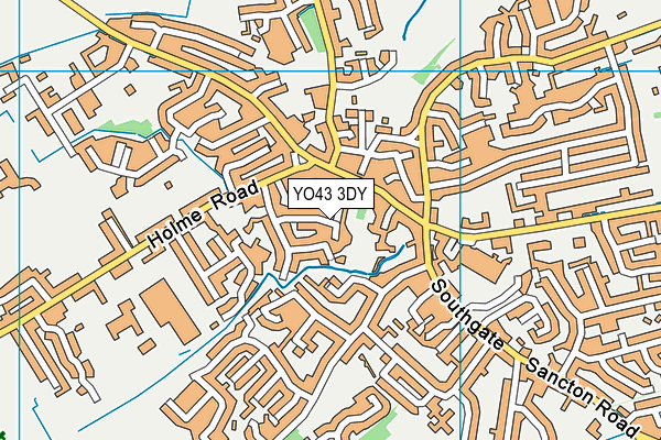 YO43 3DY map - OS VectorMap District (Ordnance Survey)
