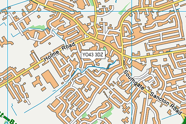 YO43 3DZ map - OS VectorMap District (Ordnance Survey)