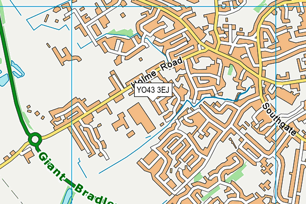 YO43 3EJ map - OS VectorMap District (Ordnance Survey)