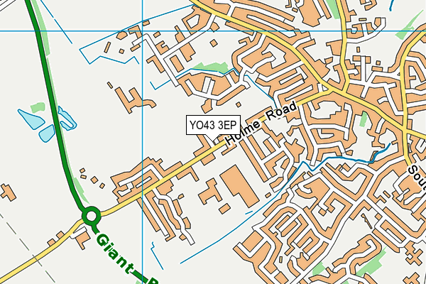Market Weighton Lawn Tennis Club map (YO43 3EP) - OS VectorMap District (Ordnance Survey)