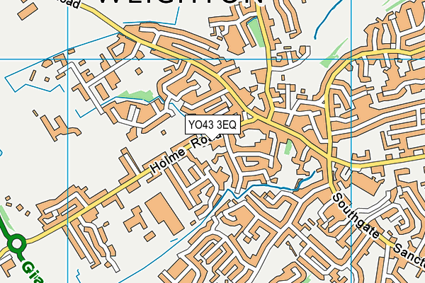 YO43 3EQ map - OS VectorMap District (Ordnance Survey)